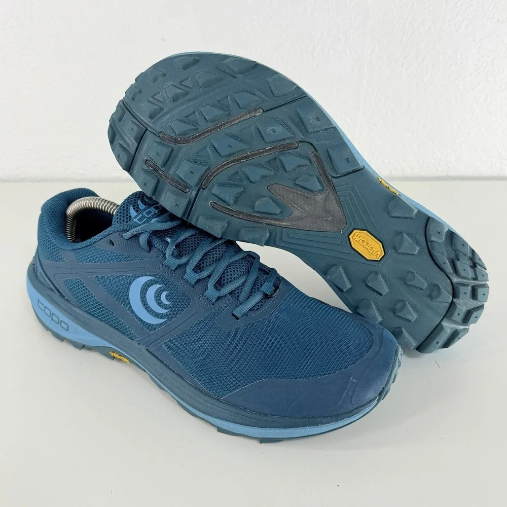 Topo Womens Terraventure 4 Blue Trail Running Shoes Vibram - Size 9 - GUC